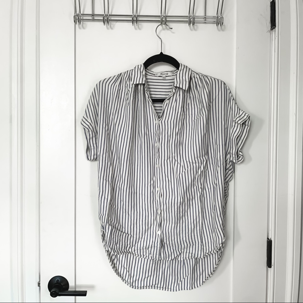 Madewell Striped Oversized Button Up